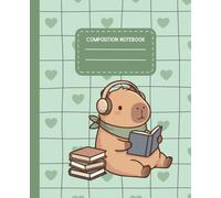 Composition Notebook College Ruled 110 Pages 7.5 x 9.25": Cute Capybara working | Vintage & Coquette | Aesthetic School Supplies | Ruled Note for ... | Everyday Journal | Capybara Gifts for Kids