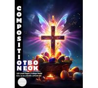 Composition Notebook College Ruled: 120 White Paper Pages Gray Lined 60 Sheets for School or College Student Teacher Class Office Work Journal ... Size 8.5 x 11 Inch Easter Angel Holy Cross.