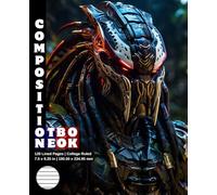 Composition Notebook College Ruled: 120 White Paper Pages Gray Lined 60 Sheets for School or College Student Teacher Class Office Work Journal ... 7.5 x 9.25 Inch Alien Predator Warrior 22.