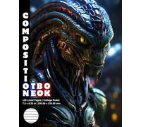 Composition Notebook College Ruled: 120 White Paper Pages Gray Lined 60 Sheets for School or College Student Teacher Class Office Work Journal ... 7.5 x 9.25 Inch Alien Predator Warrior 33.
