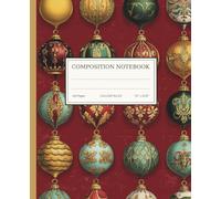 Composition Notebook College Ruled 7.5 x 9.25 inch: Retro Vintage Christmas Journal Notebook for Festive Writing, Planning, and Stocking Stuffer Gifts ... Students, and Aesthetic Holiday Gift Giving