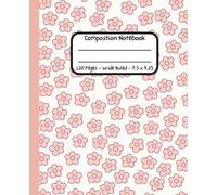 Composition Notebook College Ruled: 7.5 x 9.25 Inches Wide Rule, Retro VHS Glitch Aesthetic on Gray Background, Cool Digital Static Style Journal for School, College & Work, 120 Pages
