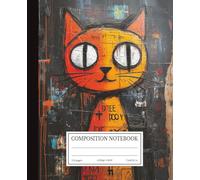 Composition Notebook College Ruled: Abstract Cat Graffiti Art | 7.5x9.25 in | 110 Pages | Street Art Urban Design Journal for School, College & Work