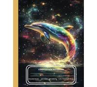 Composition Notebook College Ruled: Beautiful Rainbow Dolphin Aesthetic Notebook for School, College, Work, Office | 7.5 x 9.25 Writing Journal 100 ... Paper for Ocean, Sea, Marine Life Lovers