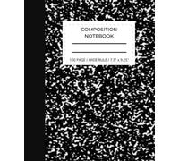 Composition Notebook College Ruled: Black and White Marble Style, Lined Paper ,7.5 X 9.5 Inches I Back To School