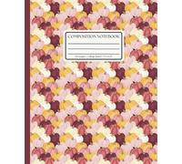 Composition Notebook College Ruled: Burgundy & Gold Pumpkin Pattern: Fall & Halloween Themed Journal for School, Work & Everyday Writing
