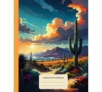 Composition Notebook College Ruled: Cacti and Succulents in the Desert - Graphic Novel illustration | Lined Paper Journal For School, College, Office, Work - 7.5" x 9.25" - 110 Pages
