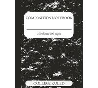 Composition Notebook | College Ruled | Classic Black & White Marble Cover | 7.5 x 9.75 in, 200 Pages, Durable Sewn Binding: Back to School Supplies ... Students, Journaling, and Office Note-Taking