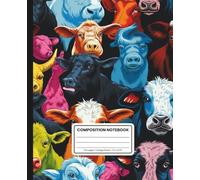 Composition Notebook College Ruled: Cow Pattern: Glossy Pop Art Farm Animal Design for Students, Writers, or Animal Lovers