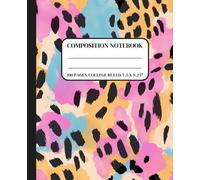 Composition Notebook College Ruled: Cute Cheetah Print Journal for Classroom or Office | Aesthetic Back To School Supplies for Tweens, Teen Girls & High School Students