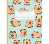 Composition Notebook College Ruled: Cute Kawaii Capybara Chill Vibes Pattern | Relaxing Animal Lover Cartoon Journal for School, College, Work & Everyday Writing (110 Pages, 7.5x9.25 in)