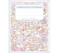 Composition Notebook: College Ruled Cute Kawaii Cats | For kids and teens back to school | 8.5X11 inches 110 pages
