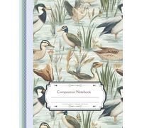 Composition Notebook College Ruled: Cute Vintage Bird Illustration Aesthetic Journal for School, College, Work, Office | Wide Lined Simple Book for Note Taking