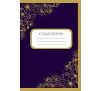 Composition Notebook College Ruled: Elegant Purple and Gold Design | 121 Pages | College-Ruled | 6x9 Inches | Dotted lines | Back to School, Office, College, Work