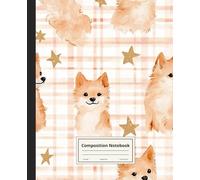 Composition Notebook College Ruled: Finnish Spitz Illustration | Cute Dog Breed Journal For School, College, Office, Work | Wide Lined