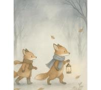 Composition Notebook College Ruled: Foxes in the Fog | Whimsical Animal Walk | Journaling, School, Gift | Wide Lined: Whimsy Walks Collection
