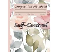 Composition Notebook College Ruled: Fruit of the Spirit Bible Verse with Watercolour Roses Background