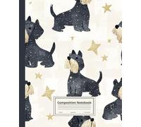 Composition Notebook College Ruled: Giant Schnauzer Illustration | Cute Dog Breed Journal For School, College, Office, Work | Wide Lined