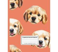 Composition Notebook College Ruled: Golden Retriever: Cute Aesthetic Dog Journal for School, Work & Everyday Notes: Soft Matte Cover