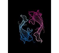 Composition Notebook: College Ruled Japanese Koi Fish Pattern Composition Book: 7.5x9.25" Notebook and Journal With Lined Pages - Perfect to Stay ... Productivity at Work or School, 110 Pages