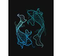 Composition Notebook: College Ruled Japanese Koi Fish Pattern Composition Book: 7.5x9.25" Notebook and Journal With Lined Pages - Perfect to Stay ... Productivity at Work or School, 110 Pages