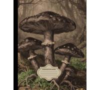 Composition Notebook: College Ruled Journal, 110 Pages, 7.5 x 9.25 in - Dark Forest Mushroom Cover, Vintage Goblincore Botanical Aesthetic, Matte Finish
