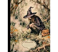 Composition Notebook: College Ruled Journal, 110 Pages, 7.5 x 9.25 in - Vintage Witch & Mushrooms Cover, Whimsigoth Forest Botanical Aesthetic, Matte Finish