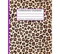 Composition Notebook College Ruled: Leopard Purple Accent Design, Animal Print Journal for Girls, Women, Teens, Students, Teachers ,Diary, School Office Supplies, Writing Planner