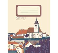 Composition Notebook: College Ruled, Lined Journal with Vintage Town Scene on the Cover