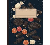 Composition Notebook College Ruled: Liquorice Allsorts Ukiyo-e Inspired Illustration | Elegant Vintage Candy Journal for School, College, Work & Everyday Writing