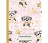 Composition Notebook College Ruled: Miniature Schnauzer Illustration | Cute Dog Breed Journal For School, College, Office, Work | Wide Lined