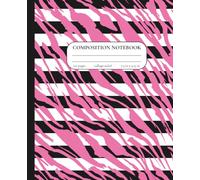 Composition Notebook College Ruled: Modern Black & White Stripes with Pink Zebra Pattern | 7.5" x 9.25" | Trendy Aesthetic Journal for School, Work & ... Journaling, and Everyday Organization