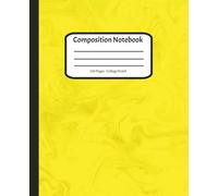 Composition Notebook - College Ruled Notebook - 120 Pages - Yellow Marble Cover - 7.5" x 9.25": Stand out from the crowd and easily differentiate ... with this fantastic student notebook !