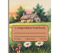 Composition Notebook: College-Ruled Notebook with Vintage Watercolor Meadow and Cottagecore Aesthetic - 100 Pages for Journaling, School, or Creative Writing