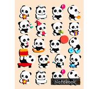 Composition Notebook: College Ruled Paper Notebook Journal. Cute Cartoon Panda Blank Lined Workbook for Teens Kids Students Girls for Home School College for Writing Notes - Big Size 8.5'' x 11''