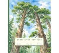 Composition Notebook College Ruled: Pine Trees Notebook for Teens, Girls, Women | Cheerful Forest Themed Journal for School, College, University | Thoughtful Outdoor Lover Gift for Students