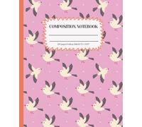 Composition Notebook College Ruled: Pink Bird Pattern with Minimal Design: Urban Nature Aesthetic Journal for School, Writing, Planning & Everyday Notes