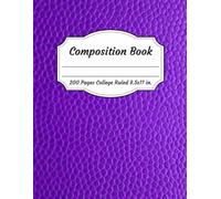 Composition Notebook College Ruled Premium 8.5x11 in. 200 Pages: Durable Perfect for School