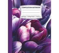 Composition Notebook College Ruled: Purple Petals | A Watercolor Notebook of Grace and Expression | For School, College, Office or Work