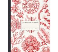 Composition Notebook College Ruled: Red Vintage Ocean Botanical Illustration | Cute Sea Life Aesthetic for School Supplies, Home & Office | Journal For Girls, Teens, Women