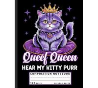 Composition Notebook College Ruled: Sassy Cat with Crown and Funny Quote, Adult Humor Journal for Cat Lovers and Comedy Fans