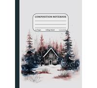 Composition Notebook College Ruled: Scandinavian Winter Landscape | 7.5x9.75 in | 110 Pages | 9/32" Line Spacing | Trendy Nordic Journal for School, Office & Everyday Thoughts