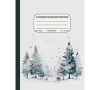 Composition Notebook College Ruled: Scandinavian Winter Landscape | 7.5x9.75 in | 110 Pages | 9/32" Line Spacing | Trendy Nordic Journal for School, Office & Everyday Thoughts