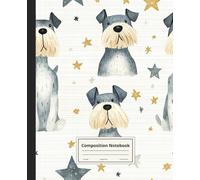 Composition Notebook College Ruled: Standard Schnauzer Illustration | Cute Dog Breed Journal For School, College, Office, Work | Wide Lined