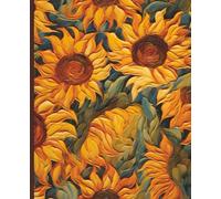 Composition Notebook College Ruled: Sunflowers Impressionist Oil Illustration | 7.5" x 9.25” Vintage French Floral Artist Aesthetic Journal with 120 Pages | The Masters Collection