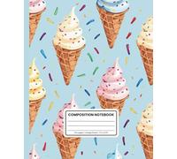 Composition Notebook College Ruled: The Sweet Classic: Cute Vanilla Ice Cream Cone Pattern: Aesthetic Soft Matte Cover for School, Work, or Journaling