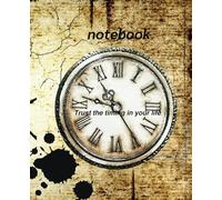 Composition Notebook College Ruled:: trust the timig in your life Vintage canvas & coral draw | Cute Cottage core Aesthetic Journal For School, College, Office, Work | Wide Lined