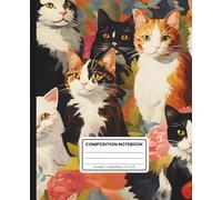 Composition Notebook College Ruled: Vintage Cat Charm Pattern: Timeless Aesthetic for School, Office, or Journaling | Soft Matte Cover with Whimsical Cats Design
