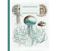 Composition Notebook College Ruled: Vintage Jellyfish Botanical Illustration. Cute Sea Life Aesthetic Journal For Women, Men, Work, School. 100 Pages
