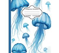 Composition Notebook College Ruled: Vintage Jellyfish Sea Life: Elegant Ocean Aesthetic Journal for School, College, Office, Work | 7.5 x 9.25, 110 Pages